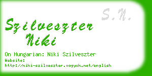 szilveszter niki business card